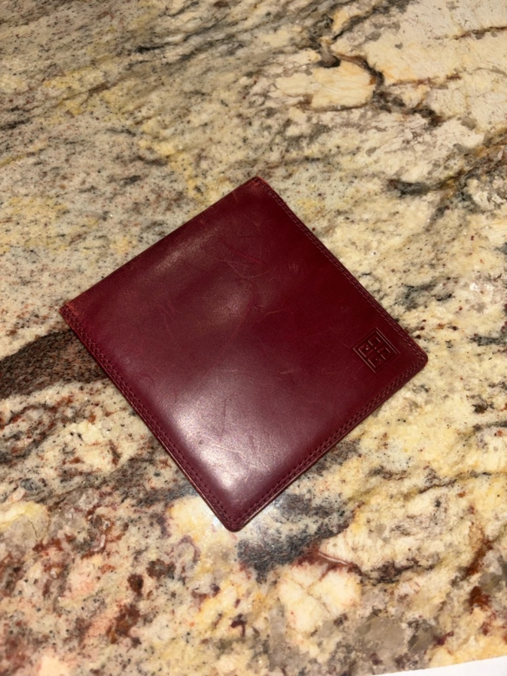 Men's Givenchy Leather Bifold Wallet - Burgundy 💯 authentic - Picture 2 of 8